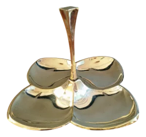 Small Clover-Shaped Tray in Nickel Silver, Spain, 1960s