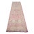 Vintage Turkish Hand-Knotted Runner Rug Pink Hallway Kitchen Decor - 2′9″ × 10′ For Sale