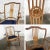 Late 20th Century Ming Style Indonesian Dining Armed Chairs Natural Teak & Upholstered Drop in Seats Set of 4 For Sale - Image 10 of 12