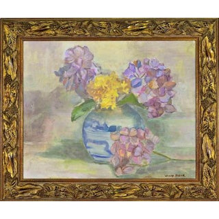 Will Fleur, Still Life with Flowers, Oil Painting, Mid-20th Century For Sale