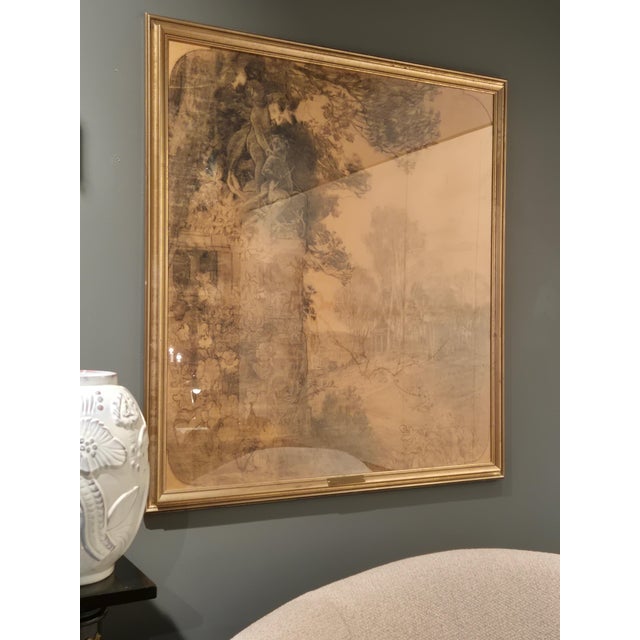 Modern Nils Asplund, Sketch of the Ekotemplet, Royal Haga Park in Stockholm, 1930s-1940s, Artwork on Paper For Sale - Image 3 of 8