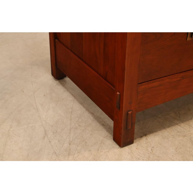 Stickley Mission Collection Cherry Seven Drawer Low Dresser For Sale - Image 11 of 18