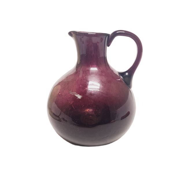 Purple Vintage Polish Jug by Zbigniew Horbowy for Sudety Glassworks, 1970s For Sale - Image 8 of 18