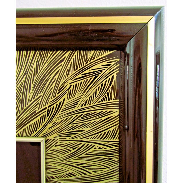 1960s Large Sebet Silverman Verre Églomisé Thai Dancer Gold Leaf Sculptural Wall Art For Sale In Miami - Image 6 of 11