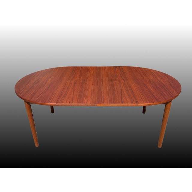 Mid-Century Danish Teak Extendable Dining Table For Sale - Image 16 of 18