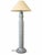 1980s 1980s Postmodern Blue-Gray Twisted Column Floor Lamp With Cream Empire Shade For Sale - Image 5 of 14