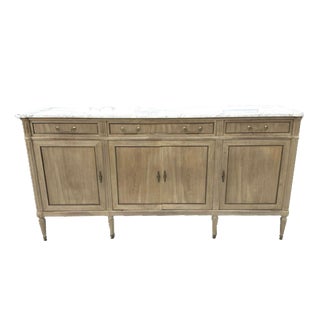 Louis XVI Style Marble Top Sideboard / Enfilade For Sale
