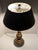 Vintage Classic Solid Brass and Green Marble Table Desk Lamp For Sale - Image 4 of 14
