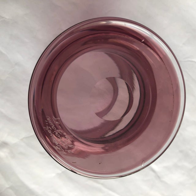 Mid-Century Modern 1957 Mid-Century Modern Scandinavian Glass Amethyst Purple Kaj Franck Nuutajarvi Vase For Sale - Image 3 of 5