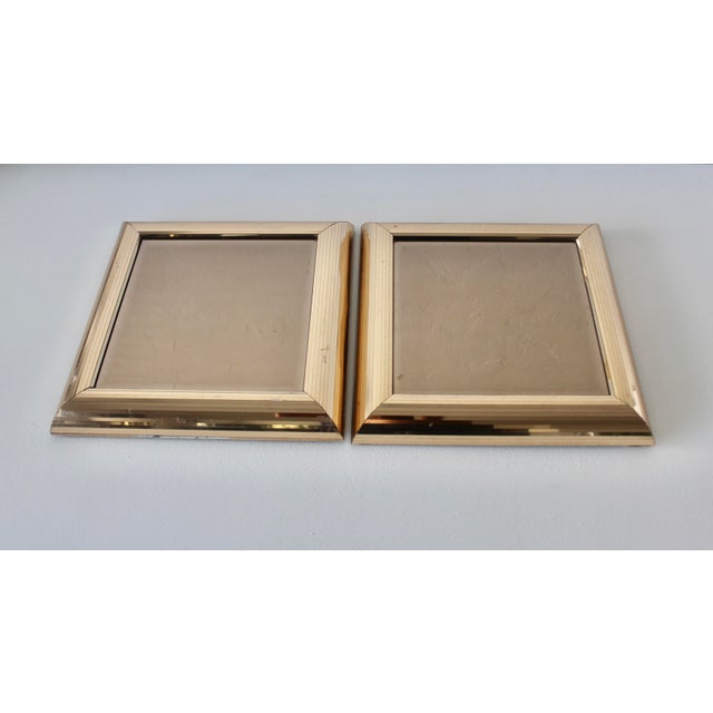 Gold Original Windsor Art of California Disco Ball Gold Square Mirror Vintage- A Pair For Sale - Image 8 of 16