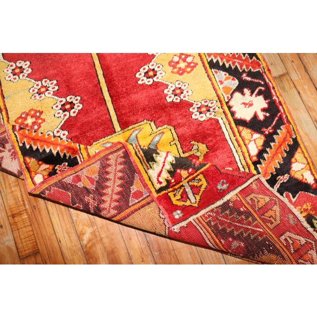 Orange Early 20th Century Zabihi Collection Karapinar Bright Turkish 13 Foot Runner - 3'2" x 13' For Sale - Image 8 of 10