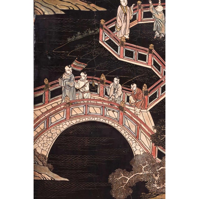 Chinese Monumental Chinese Coromandel 12 Panel Room Screen For Sale - Image 3 of 12