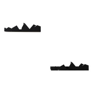 NVMD Mountains Floating Shelf in Black Steel from EMKO, Set of 2 For Sale
