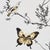 Contemporary Sample - Schumacher Birds & Butterflies Wallcovering In Neutral For Sale - Image 3 of 6