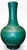 Green Vase with Rings and Qianlong Maker Marks two black raised rings, two raised green rings, and has measurements of...
