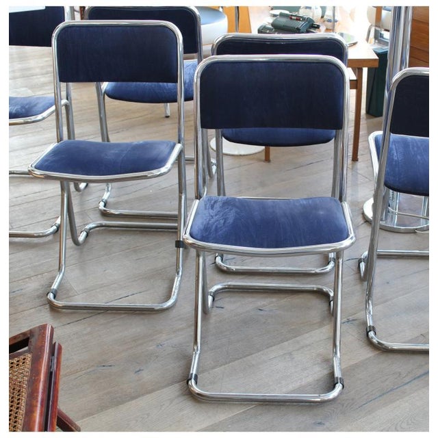 Black Dining Chairs from Arflex, 1970s, Set of 6 For Sale - Image 8 of 16