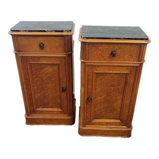 Antique Pair of French Nightstands Nitestands For Sale
