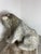 Antique Reclining Lion Sculpture on Base in Carved Stone, 1890s For Sale - Image 3 of 18