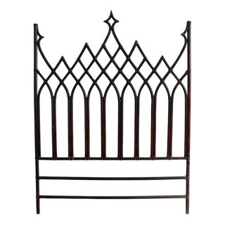 Large Curved Bamboo Headboard by Lyda Levi for McGuire, San Francisco, 1970 For Sale