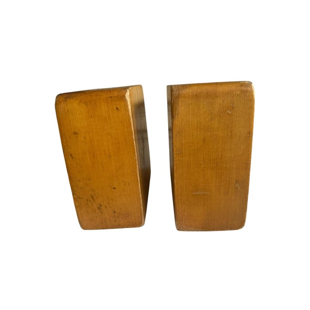 Chestnut Vintage Hand-Carved Flying Duck Wooden Bookends – A Pair Folk Art Flying Duck Bookends For Sale - Image 8 of 12