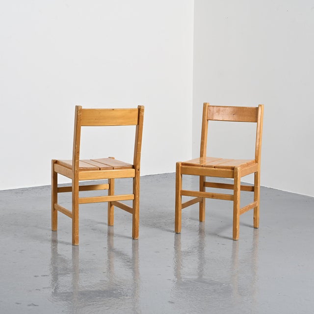 Dining Chairs attributed to Maison Regain for Les Arcs, 1970s, Set of 2 For Sale - Image 8 of 12