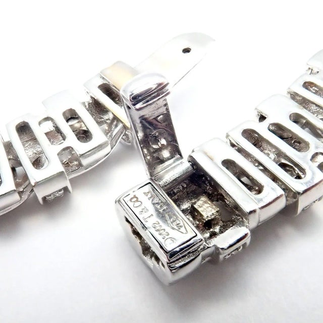 Tiffany & Co. Vannerie 18k White Gold Basket Weave Diamond Necklace For Sale - Image 12 of 12