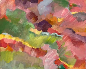 "Wavy Abstract" Abstract Acrylic Painting on Stretched Canvas by Nicki Beiderman