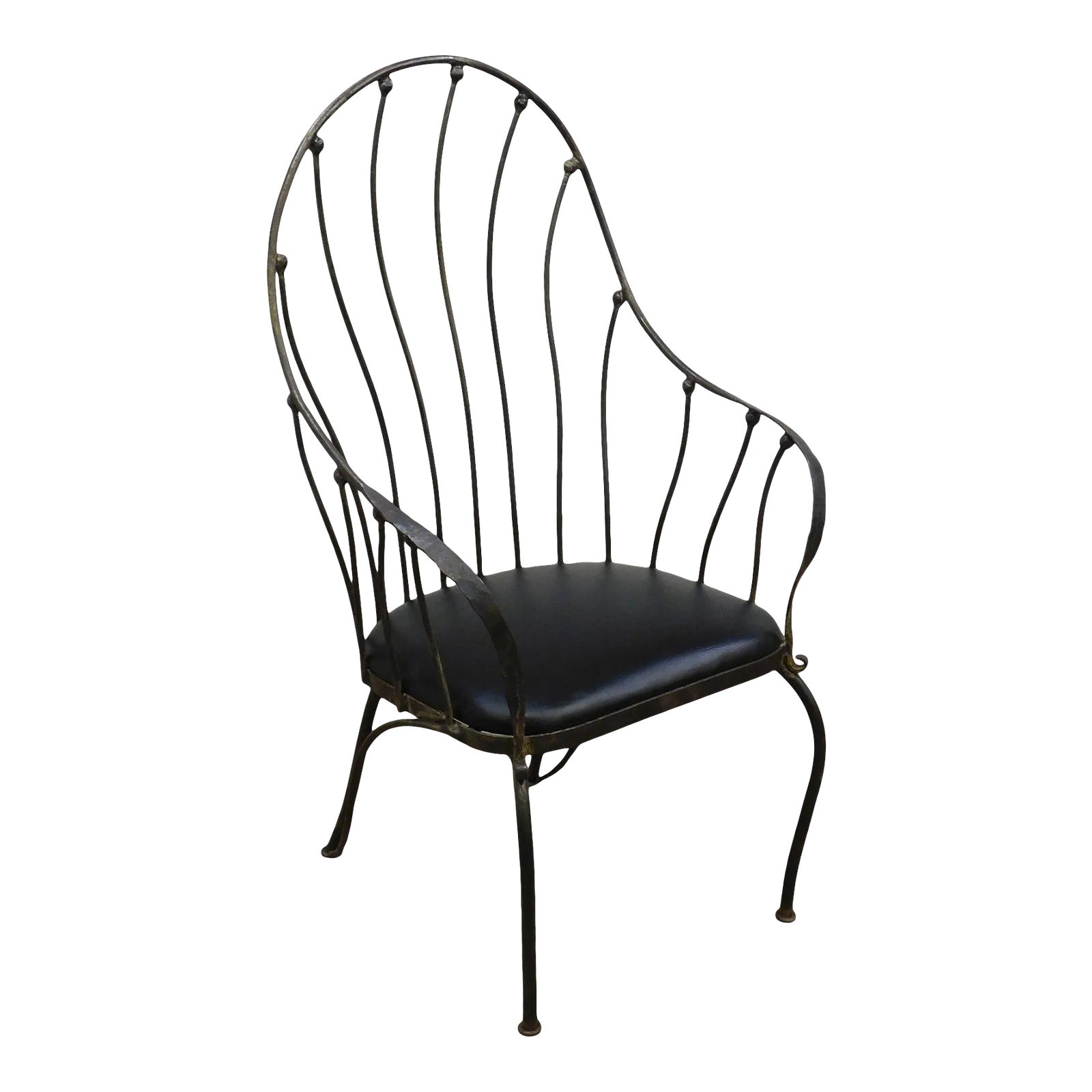 Studio Crafted Forged Iron Armchair | Chairish