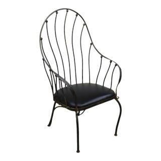 Studio Crafted Forged Iron Armchair For Sale