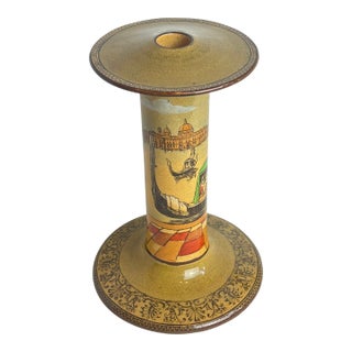 1970s Royal Doulton Venetian Canal Porcelain Candlestick For Sale