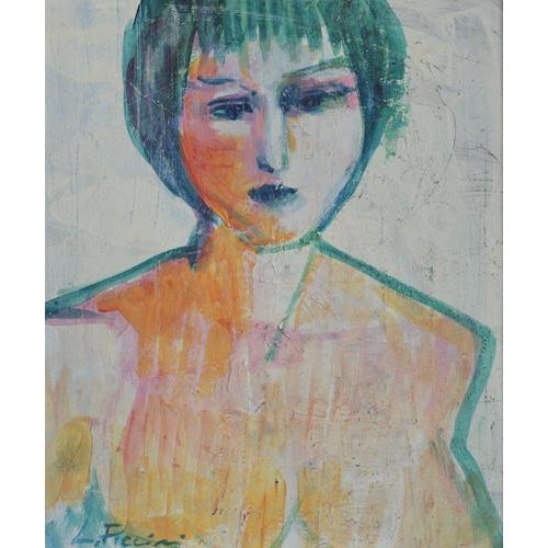 Hidden portraits xii', acrylic on board, by l. Piccini, of the florentine school (circa 1980s-90s). This gallery has...