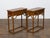 Pair of Teak 19th Century Console Tables with Drawers and Humpback Stretchers For Sale - Image 9 of 12