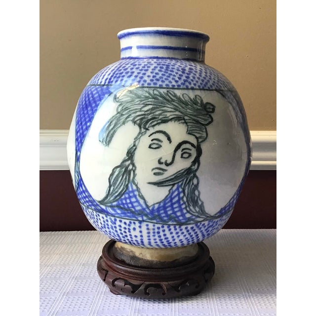Antique Rare 18th Century Zand Dynasty Porcelain Persian Vase For Sale In Washington DC - Image 6 of 12