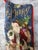 Mid-Century Modern Vintage Wool Needlepoint Christmas Stocking Santa For Sale - Image 3 of 7