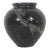 Vintage Black Marble Stone Vase For Sale
