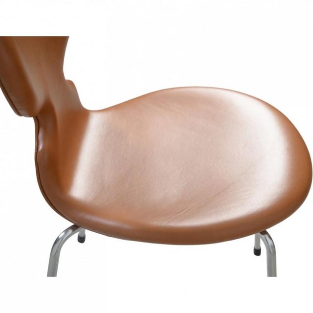 Ant Chairs in Cognac Leather by Arne Jacobsen, 1990s, Set of 6 For Sale - Image 15 of 18