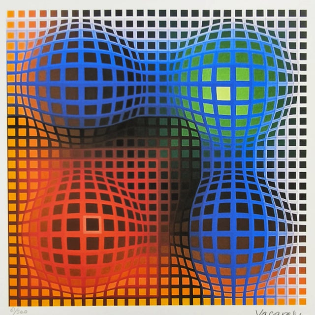 Victor Vasarely Lithograph. Limited Edition Lithograph n 61 / 500 - Numbers signed in pencil. Editor : S.P.A.D.E.M. Paris....