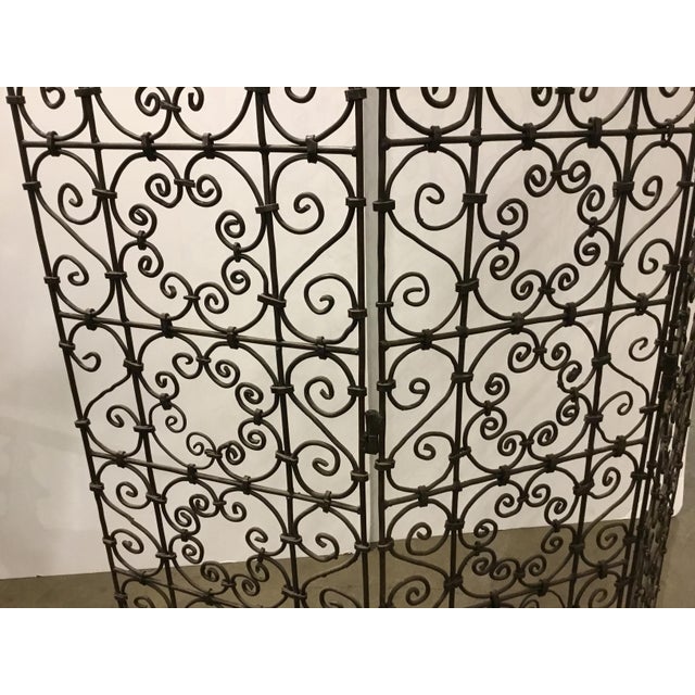Vintage Transitional Hand Iron Screen/Room Divider Chairish