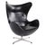 Egg Chair in Black Leather by Arne Jacobsen for Fritz Hansen, 1950s For Sale - Image 15 of 15