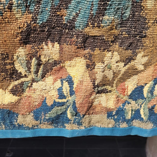 Beige Gallant Procession Wool Tapestry, 18th Century For Sale - Image 8 of 18