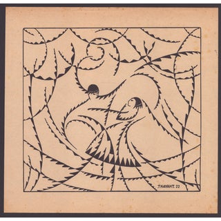 Ernesto Michahelles Thayaht, Futurist Composition, 1930s, Woodcut For Sale