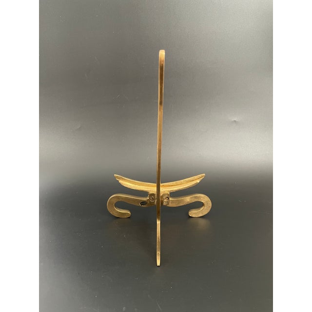 Mid Century Chinoiserie Brass Easel For Sale - Image 4 of 11