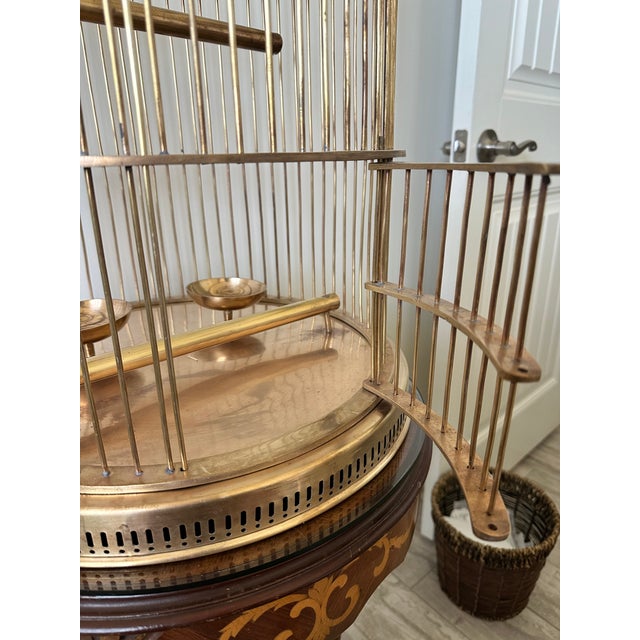 Large Vintage Indian Brass Bird Cage For Sale In Phoenix - Image 6 of 6