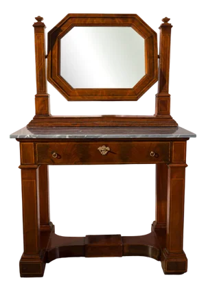 Empire Dressing Table with Mirror, Italy, Early 19th Century