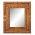 French Turn of the Century Tramp Art Mirror with Rosettes and Brass Motifs For Sale