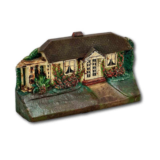 Rare & Hard to Find Antique American Cottage Cast Iron Doorstop by Cjo H L Judd Co. Circa 1920s For Sale - Image 11 of 18