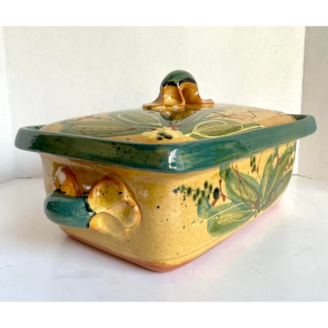 French Hand-Painted Stoneware Lidded Casserole Dish by Sud & Co Casses en Provence For Sale - Image 10 of 11