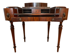 Antique Colonial MFG Co. Solid Honduras Mahogany Kidney Desk (Model 593)