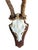 Roe deer trophy mounted on wood plaque.