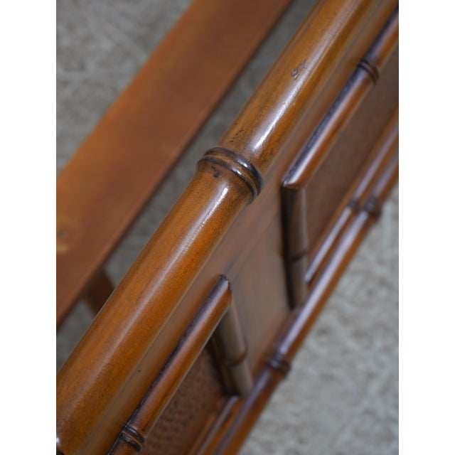 Lexington King Size Faux Bamboo Canopy Bed For Sale - Image 11 of 18